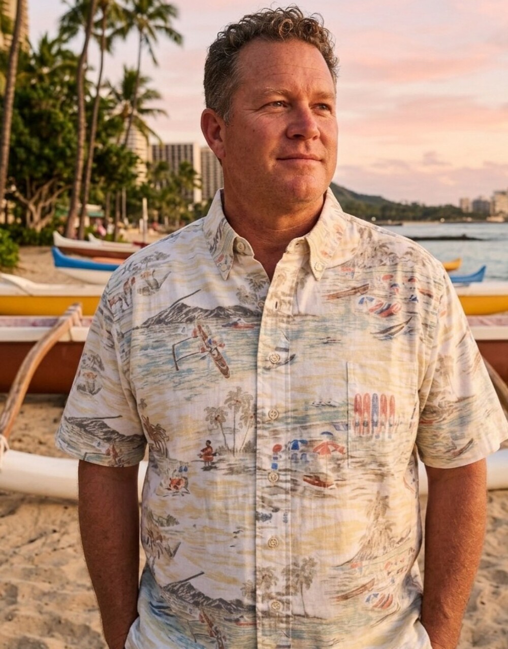Reyn Spooner Special Edition Limited Reissue Waikiki Nostalgia Aloha Shirt XXL